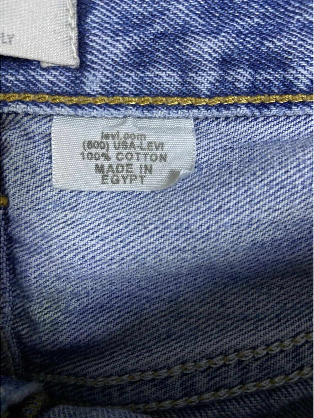 Vtg Levis 501 Jeans Mens 40x31  Blue Light Wash Natural Fade Distressed Egypt